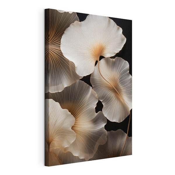 Ensemble de feuilles blanches et brunes Tableaux Ensemble de feuilles blanches et brunes