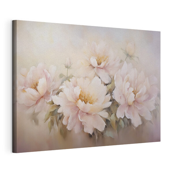 Tableaux Peinture représentant des fleurs sur fond blanc