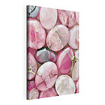 Tableaux Ensemble de pierres ovales roses et blanches