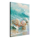 Tableaux Ensemble de coquillages sur une plage