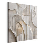 Tableaux Mur blanc orné de motifs géométriques