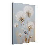Tableaux Peinture représentant des fleurs sur fond bleu