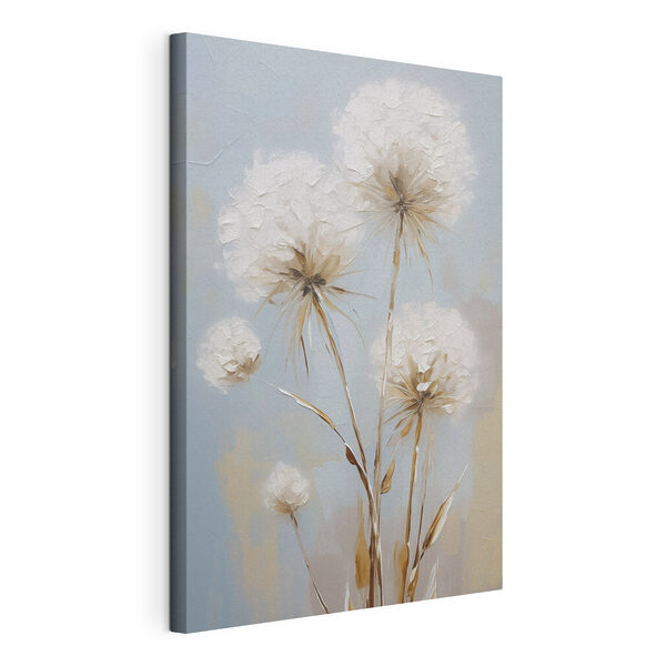Peinture représentant des fleurs sur fond bleu Tableaux Peinture représentant des fleurs sur fond bleu