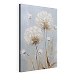 Tableaux Peinture représentant des fleurs sur fond bleu