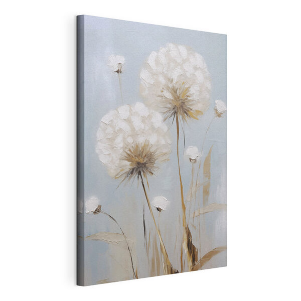 Peinture représentant des fleurs sur fond bleu Tableaux Peinture représentant des fleurs sur fond bleu