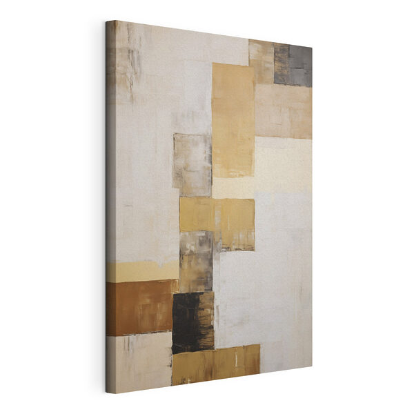 Peinture représentant un objet rectangulaire blanc et marron Tableaux Peinture représentant un objet rectangulaire blanc et marron