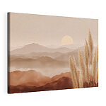 Tableaux Paysage avec des montagnes et de l'herbe