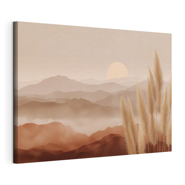 Tableaux Paysage avec des montagnes et de l'herbe