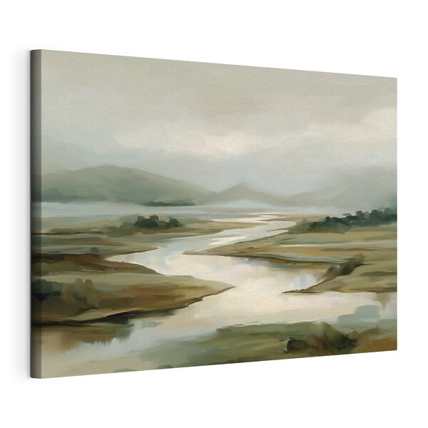 Tableaux Rivière traversant une vallée