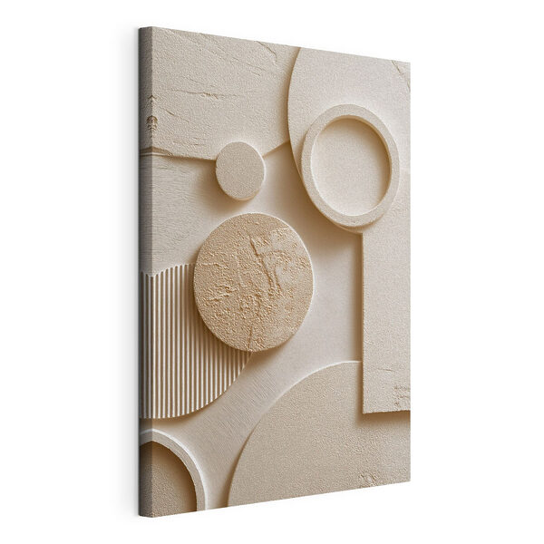 Tableaux Formes abstraites dans des tons beiges doux