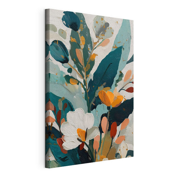 Peinture représentant des fleurs et des feuilles Tableaux Peinture représentant des fleurs et des feuilles