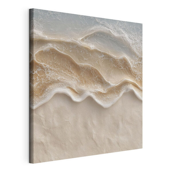 De douces vagues caressent le rivage sablonneux Tableaux De douces vagues caressent le rivage sablonneux