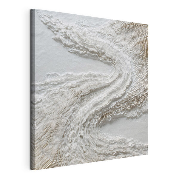 Surface blanche avec des lignes ondulées Tableaux Surface blanche avec des lignes ondulées