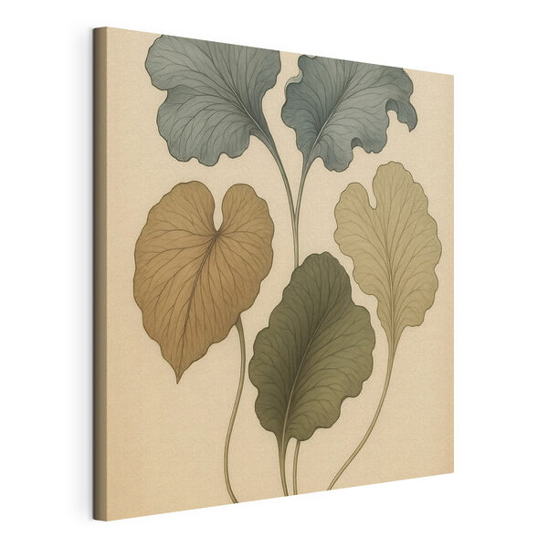 Dessin de feuilles sur une surface blanche Tableaux Dessin de feuilles sur une surface blanche