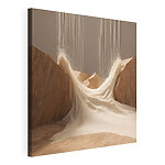 Tableaux Un filet de poudre blanche ruisselant sur les rochers