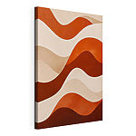 Tableaux Motif ondulé marron et blanc
