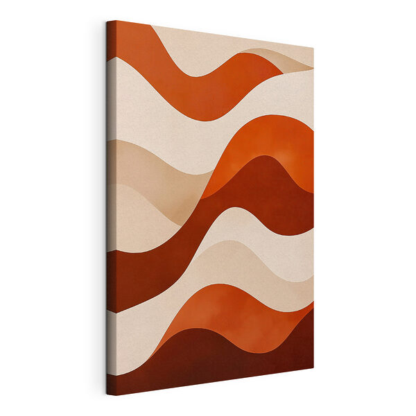 Motif ondulé marron et blanc Tableaux Motif ondulé marron et blanc