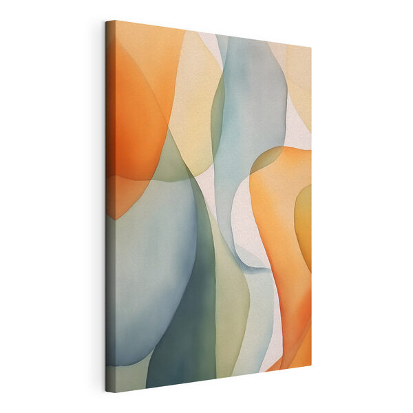 Une œuvre d'art colorée aux lignes courbes Tableaux Une œuvre d'art colorée aux lignes courbes