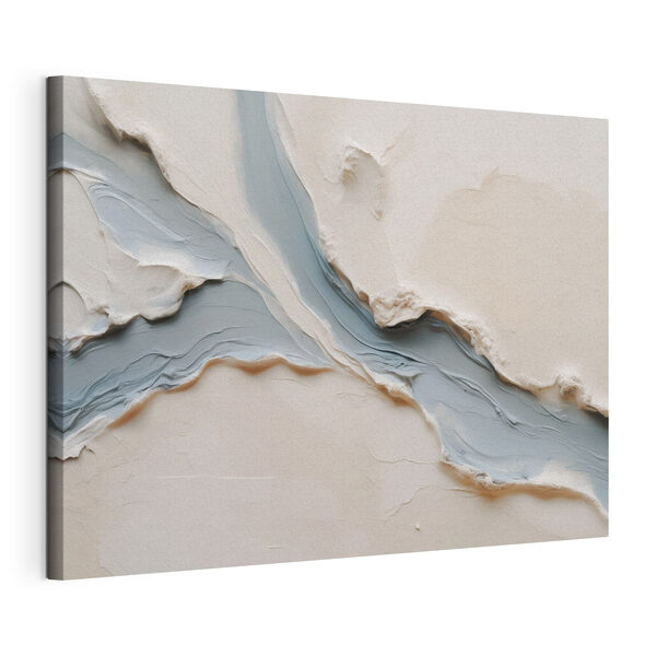 Surface blanche et bleue avec une rivière Tableaux Surface blanche et bleue avec une rivière