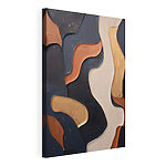 Tableaux Motifs abstraits dynamiques représentant des vagues, en couleurs