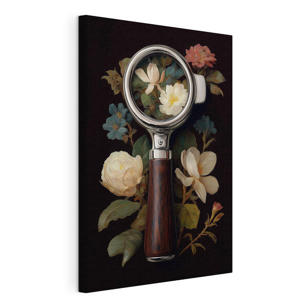 Tableaux Loupe décorée de fleurs