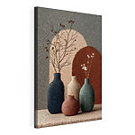 Tableaux Ensemble de vases contenant des fleurs