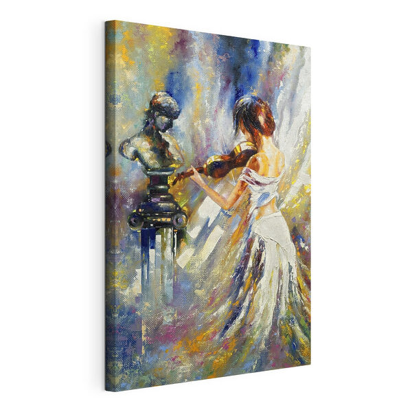 Peinture d'une femme jouant du violon Tableaux Peinture d'une femme jouant du violon