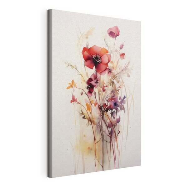 Tableaux De délicates aquarelles fleurissent en harmonie