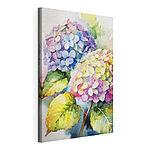 Tableaux Hortensias en aquarelle dans des teintes vibrantes