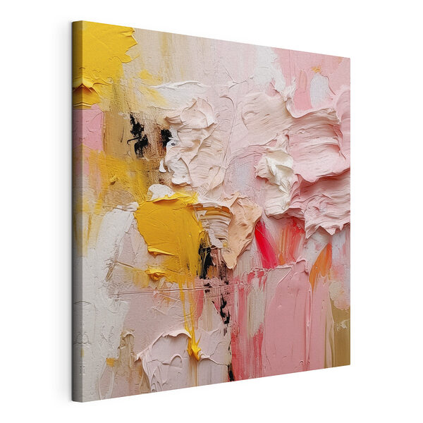 Peinture jaune sur une surface Tableaux Peinture jaune sur une surface