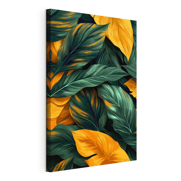 Feuilles vibrantes de la toile de la nature Tableaux Feuilles vibrantes de la toile de la nature