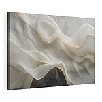 Tableaux Tissu blanc à plis ondulés