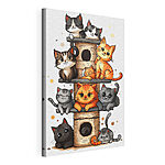 Tableaux Groupe de chats sur une tour