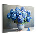 Tableaux Peinture de fleurs bleues dans un vase