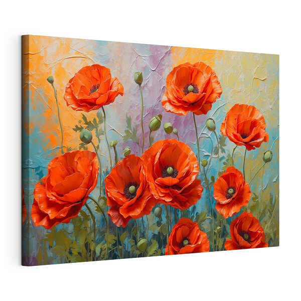 Coquelicots éclatants sous un ciel peint Tableaux Coquelicots éclatants sous un ciel peint