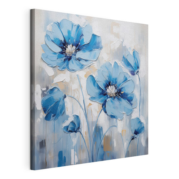 Peinture de fleurs bleues Tableaux Peinture de fleurs bleues