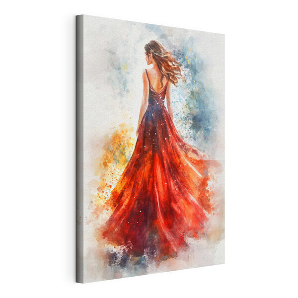Femme en robe rouge Tableaux Femme en robe rouge