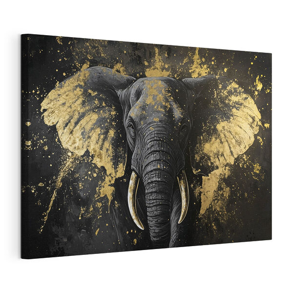 Éléphant majestueux avec une touche artistique Tableaux Éléphant majestueux avec une touche artistique