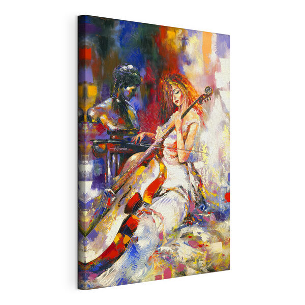 Peinture d'une femme jouant du violon Tableaux Peinture d'une femme jouant du violon