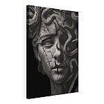Tableaux Statue d'une femme au visage fissuré et entouré de serpents