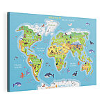 Tableaux Carte du monde avec animaux