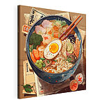 Tableaux Bol de ramen avec baguettes et œuf