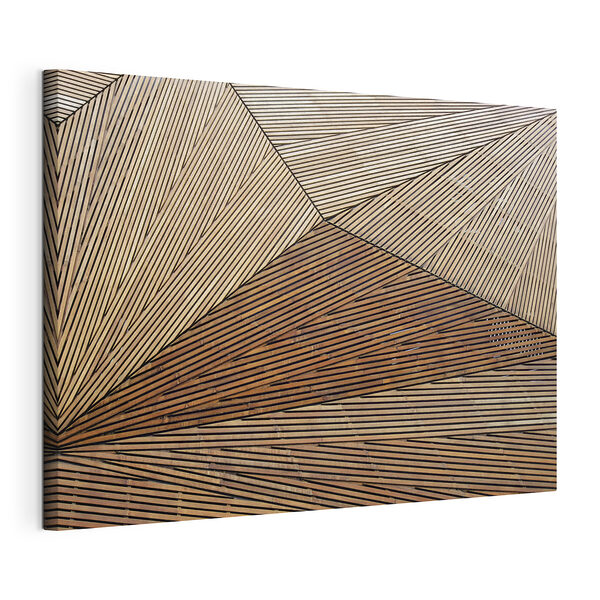 Tableaux Motif géométrique en bois avec des lignes