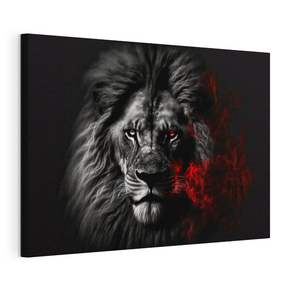 Tableaux Lion majestueux au regard ardent