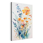 Tableaux Fleurs de jardin colorées en aquarelle