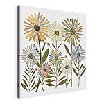 Tableaux Groupe de fleurs avec feuilles