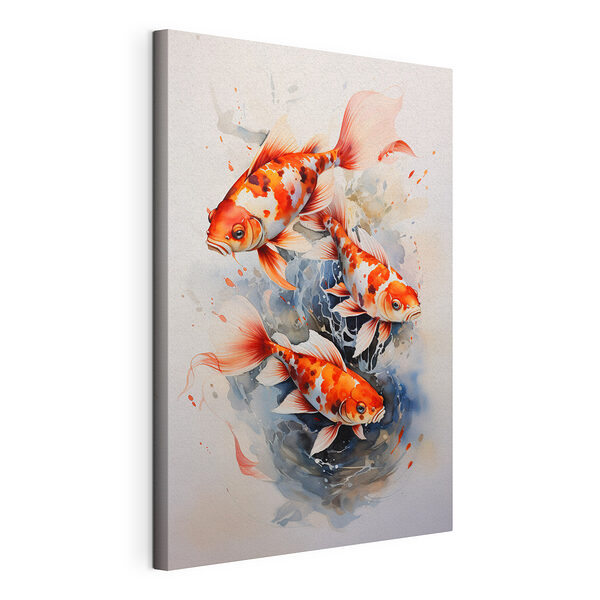 Groupe de poissons orange et blancs Tableaux Groupe de poissons orange et blancs