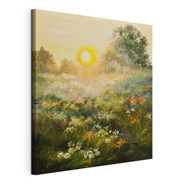 Tableaux Peinture d'un champ de fleurs