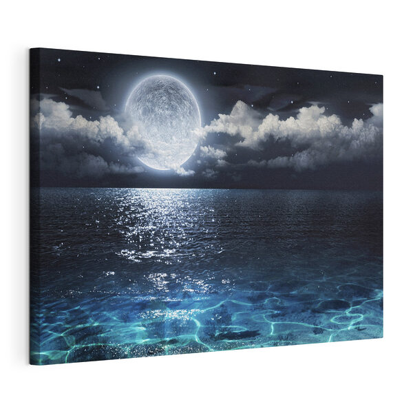 Tableaux Lune et nuages dans le ciel