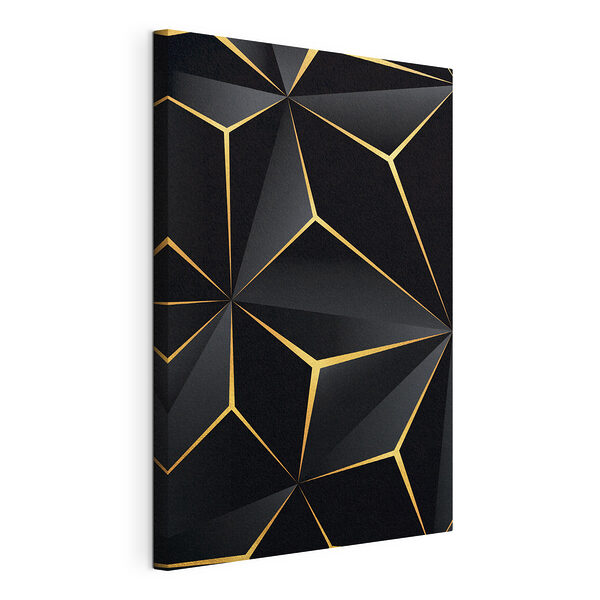 Design géométrique moderne noir et métallique Tableaux Design géométrique moderne noir et métallique